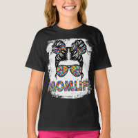 Autism Mum Life Messy Bun Sunglasses Bandanna