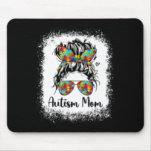 Autism Mum Life Messy Bun Sungles Ndana Mothers Da Mouse Mat