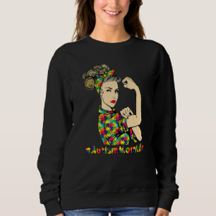 Autism Mum Life Strong Girls Motheru2019s Day Auti Sweatshirt