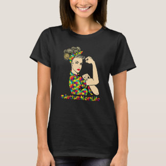 Autism Mum Life Strong Girls Motheru2019s Day Auti T-Shirt