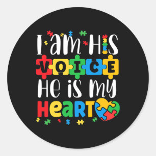 Autism Mum Mama Autistic Autism Awareness Month Classic Round Sticker