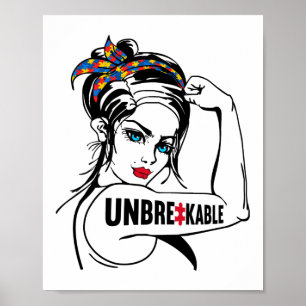 Autism Mum Mother Mama Unbreakable Rosie The Poster