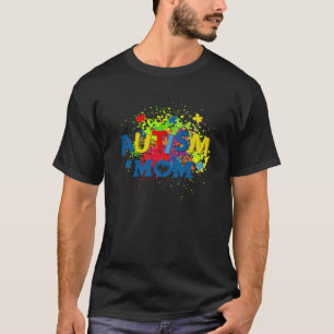 Autism Mum Mother Sunflower Puzzle Piece Autism Aw T-Shirt