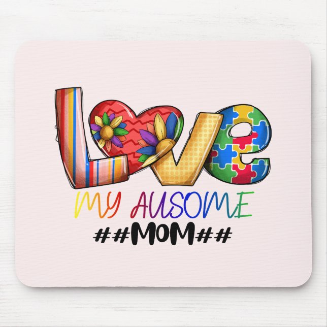 Autism Mum Mouse Mat (Front)