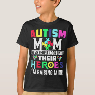 Autism Mum My Son Is Hero Autism Awareness Costume T-Shirt