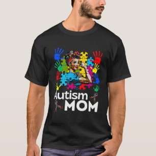 Autism Mum Navigating Autism Afro Mother Black Wom T-Shirt