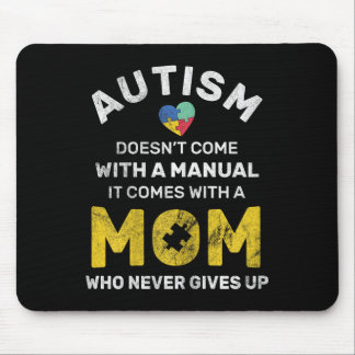 Autism Mum Never Gives Up Autism Awareness Autisti Mouse Mat