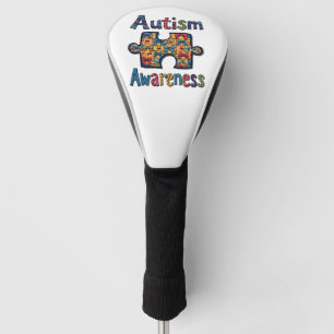 Autism Mum Puzzle Piece Coquette Bow Ribbon Autism Golf Head Cover
