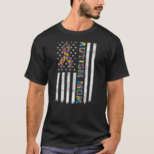 Autism Mum Puzzle Piece Ribbon Autism Awareness US T-Shirt