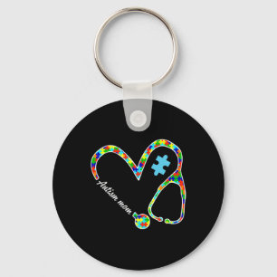 Autism Mum Puzzle Stethoscope Nurse Autism Awarene Key Ring