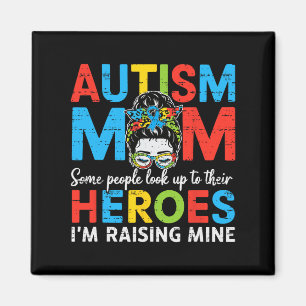 Autism Mum Raising Hero Funny Autism Awareness Mam Magnet