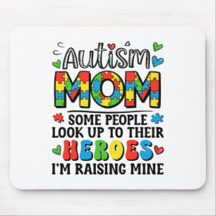 Autism Mum Raising Hero Groovy Autism Awareness Mouse Mat