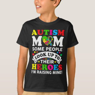 Autism Mum Raising Heroes Autism Mum Awareness Kid T-Shirt