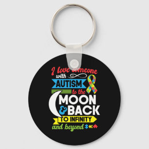 Autism Mum Sister Grandma I Love Someone With Auti Key Ring