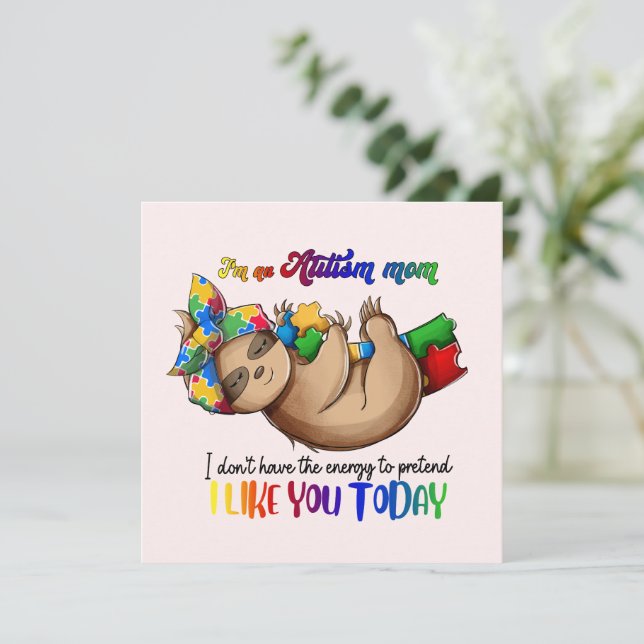 Autism Mum - Sloth (Standing Front)