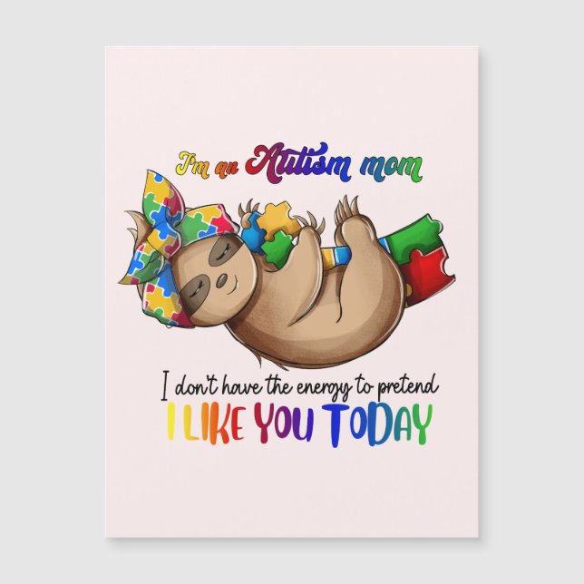 Autism Mum - Sloth (Front)