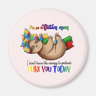 Autism Mum - Sloth Magnet