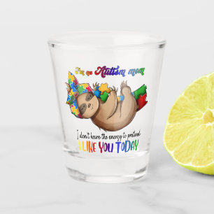 Autism Mum - Sloth Shot Glass