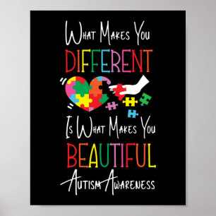 Autism Mum Son Child Daughter Different Is Poster