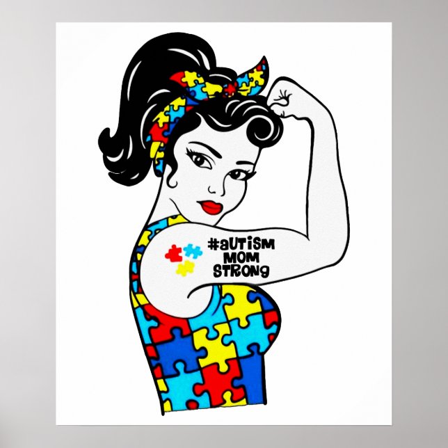 autism mum stron poster (Front)