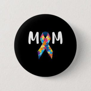 Autism Mum Support Awareness Autistic Parents Gift 6 Cm Round Badge