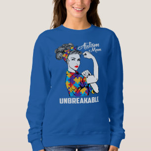 Autism Mum Unbreakable Autism Awareness Gift  Sweatshirt