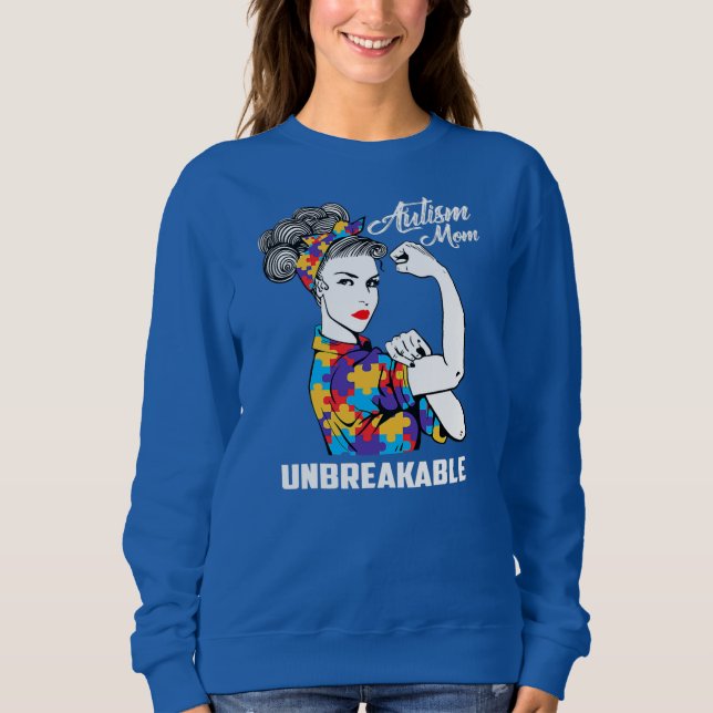 Autism Mum Unbreakable Autism Awareness Gift  Sweatshirt (Front)