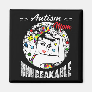 Autism Mum Unbreakable Autism Awareness Gifts Magnet