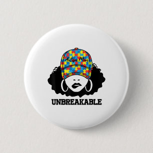 Autism Mum Unbreakable Autism Awareness Mum Mother 6 Cm Round Badge
