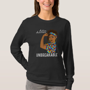 Autism Mum Unbreakable Black Women Autism Awarene T-Shirt