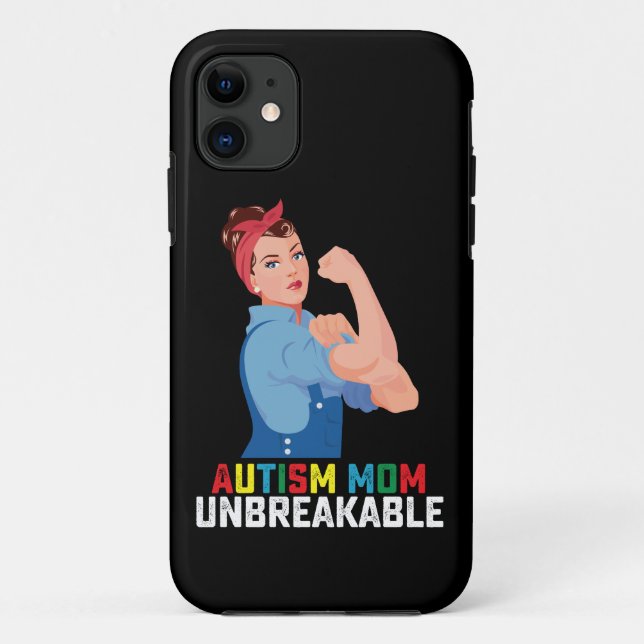 Autism Mum Unbreakable Proud Autistic Family Case-Mate iPhone Case (Back)