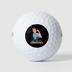 Autism Mum Unbreakable Proud Autistic Family Golf Balls