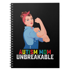 Autism Mum Unbreakable Proud Autistic Family Notebook