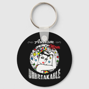 Autism Mum Unbreakable T-Shirt Autism Awareness Gi Key Ring