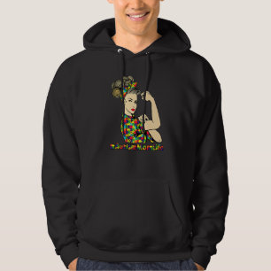 Autism Mum  Women Mum Life Messy Bun Autism Awaren Hoodie
