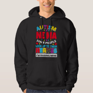 Autism Ne Ma People Look Up Their Heroes Rising Mi Hoodie