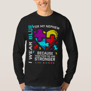 Autism Nephew Men Aunt Uncle Autism Awareness T-Shirt