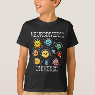 Autism neurodiverse universe asd awareness space T-Shirt