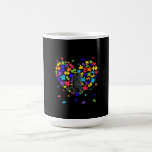 Autism Newfoundland Cute Heart Dog Dad Mum Coffee Mug