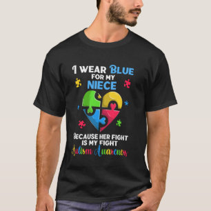 Autism Niece Uncle Aunt Shirts, Funny Autistic Hea T-Shirt