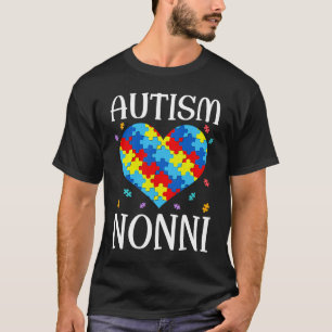 Autism Nonni Matching Family Heart Autism Awarenes T-Shirt