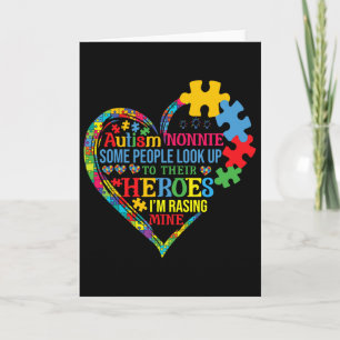 Autism Nonnie Raising Hero Mothers Day Autism Nonn Card