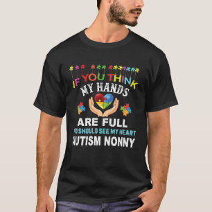 Autism Nonny  Autism Awareness Puzzle Piece Kindne T-Shirt