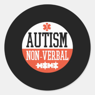 Autism Nonverl Autism Awareness Dge Design Classic Round Sticker