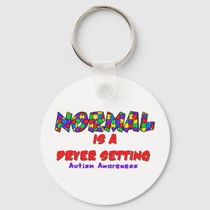 Autism Normal is a Dryer Setting Key Ring