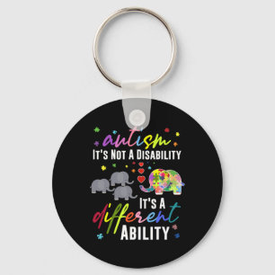 Autism Not A Disability It's A Different Ability E Key Ring