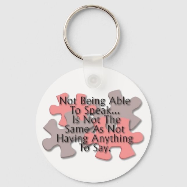 "Autism: Not Speaking" Keychain (Front)