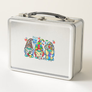 Autism Nurse Gnome Metal Lunch Box
