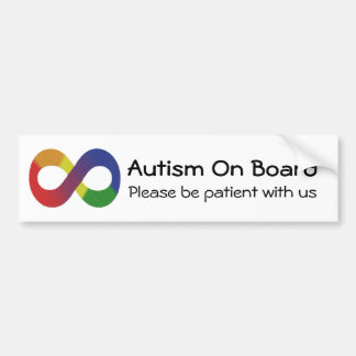 Autism On Board Bumper Sticker - Infinity symbol