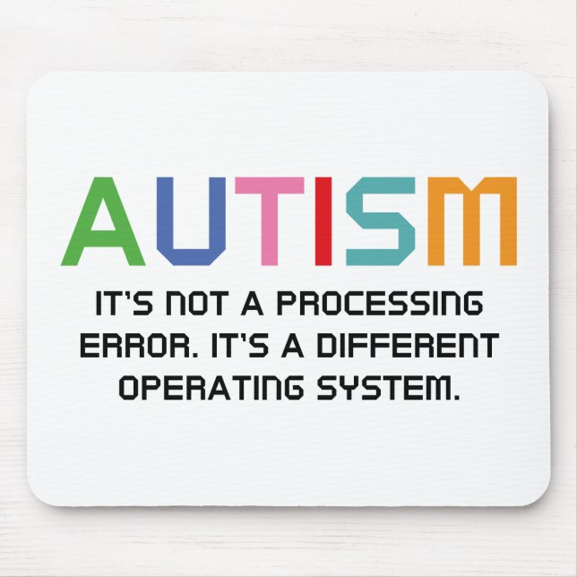 Autism Operating System Mouse Mat (Front)